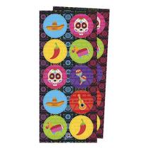 Adesivo Redondo Festa Mexicana Dia Dos Mortos - 30 Unidade - Junco - Rizzo