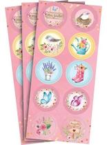 Adesivo Redondo Meu Jardim 30 Unidades - Decoração Festa