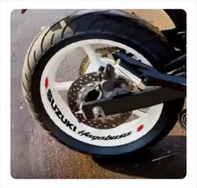 Adesivo Refletiv Preto Roda Moto Suzuki Gsx Hayabusa