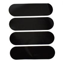 Adesivo Refletivo Para Capacetes Preto Kit 4 Unidades Moto - Polivisor