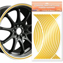 Adesivo Refletivo Roda Carro Moto 7mm Universal Amarelo Adesivo Refletivo Roda Carro Moto 7mm Universal Amarelo