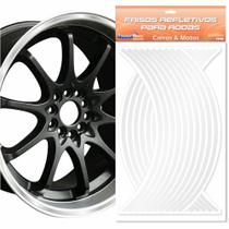 Adesivo Refletivo Roda Carro Moto 7mm Universal Branco Adesivo Refletivo Roda Carro Moto 7mm Universal Branco