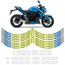 Adesivo Refletivo Roda + Frisos Moto Suzuki Gsxs 1000 Verde Adesivo Refletivo Roda + Frisos Moto Suzuki Gsxs 1000 Verde