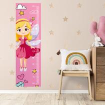 Adesivo Régua de Crescimento Infantil Fada Pink 133 x 40CM Adesivo Régua de Crescimento Infantil Fada Pink 133 x 40CM