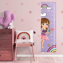 Adesivo Régua de Crescimento Infantil Fada Roxa 133 x 40CM Adesivo Régua de Crescimento Infantil Fada Roxa 133 x 40CM