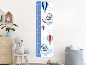 adesivo régua de crescimento panda aviador