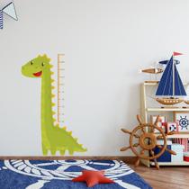Adesivo Régua Do Crescimento Dinossauro Verde