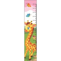 Adesivo Régua Do Crescimento Girafa Menina - Gol Decor