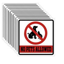 Adesivo Remarkable Warning: não são permitidos animais de estimação, 6 cm, impermeável (1)