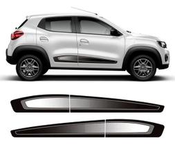 Adesivo Renault Kwid Faixa Lateral Intense 2017/2020 Branco