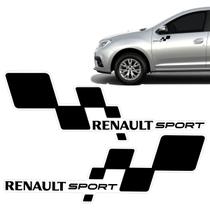 Adesivo Renault Sport Preto Tuning Sandero Logan Clio Duster