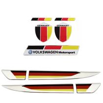 Adesivo Resinado Bandeira Alemanha VW Up Golf Jetta Polo 7pç