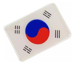 Adesivo Resinado Bandeira Coreia do Sul 4x6cm