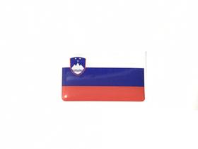 Adesivo resinado bandeira da Eslovênia 5x3 cm