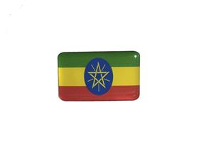 Adesivo resinado bandeira da Etiópia 5x3 cm
