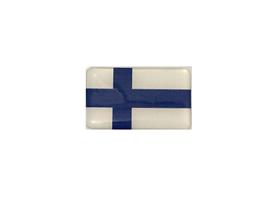 Adesivo resinado bandeira da Finlândia 9x6 cm