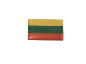 Adesivo resinado bandeira da Lituânia 5x3 cm
