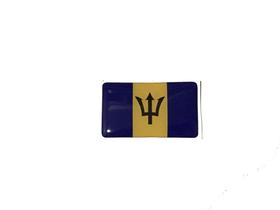 Adesivo resinado bandeira de Barbados 9x6 cm - Mundo Das Bandeiras
