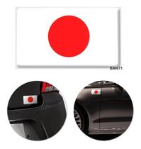 Adesivo Resinado Bandeira Japão Branco Vermelho