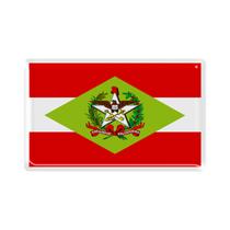 Adesivo Resinado Bandeira Santa Catarina 7,7x4,7cm Decorativo