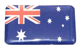 Adesivo resinado da bandeira da Austrália 5x3 cm