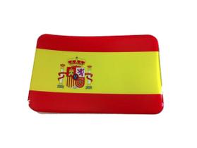 Adesivo resinado da bandeira da espanha 5x3 cm