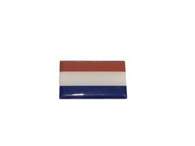 Adesivo resinado da bandeira da Holanda 9x6 cm
