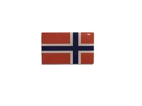 Adesivo Resinado Da Bandeira Da Noruega 5X3 Cm