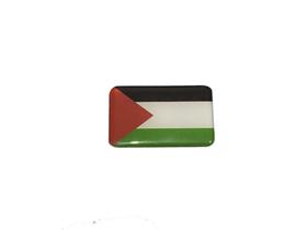 Adesivo resinado da bandeira da Palestina 5x3 cm