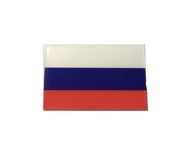 Adesivo resinado da bandeira da Rússia 5x3 cm