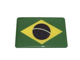 Adesivo resinado da bandeira do brasil 5x3 cm - Mundo Das Bandeiras