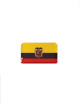 Adesivo resinado da bandeira do Equador 9x6 cm