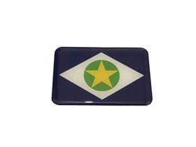 Adesivo resinado da bandeira do estado do Mato Grosso 5x3 cm
