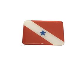 Adesivo resinado da bandeira do estado do Pará 5x3 cm