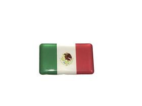 Adesivo resinado da bandeira do México 9x6 cm