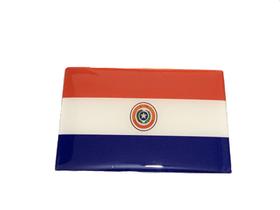 Adesivo resinado da bandeira do paraguai 9x6 cm