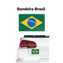 Adesivo Resinado de Bandeira para Carro Moto - 8x5 cm - Brasil - Alemanha - Japão - Italia-França - Emblema Tech