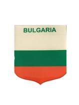 Adesivo Resinado Em Escudo Da Bandeira Da Bulgária - Mundo Das Bandeiras