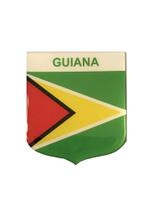 Adesivo Resinado Em Escudo Da Bandeira Da Guiana
