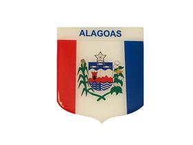 Adesivo Resinado Em Escudo Da Bandeira De Alagoas