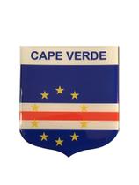 Adesivo Resinado Em Escudo Da Bandeira De Cabo Verde