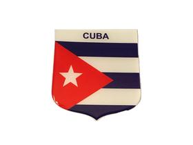 Adesivo resinado em Escudo da bandeira de Cuba - Mundo Das Bandeiras