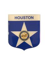 Adesivo Resinado Em Escudo Da Bandeira De Houston