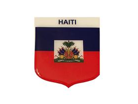 Adesivo Resinado Em Escudo Da Bandeira Do Haiti