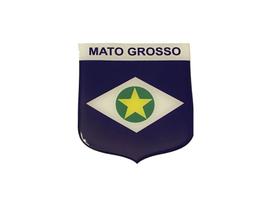 Adesivo Resinado Em Escudo Da Bandeira Do Mato Grosso