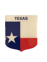 Adesivo Resinado Em Escudo Da Bandeira Do Texas