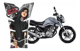 Adesivo Resinado Protetor De Tanque Cg 160 Fan Prata