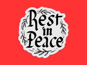 Adesivo Rest In Peace 5 cm em vinil resistente às intempéries Adesivo Rest In Peace 5 cm em vinil resistente às intempéries