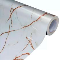 Adesivo Revestimento Mármore Calacatta Oro Brilho Impermeável Pia Cozinha Banheiro 4m X 60cm