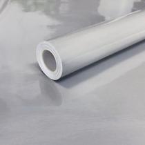 Adesivo Revestimento Móveis Laca Alto Brilho Cinza Claro 5M